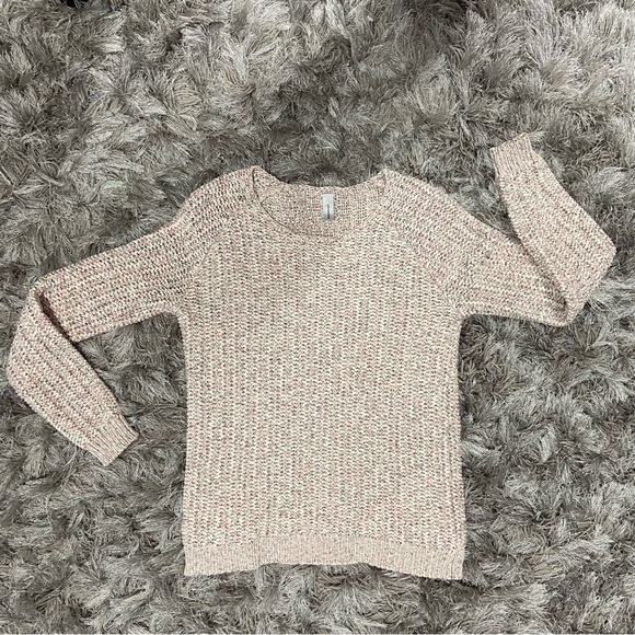 Soyaconcept women cream and pink knitted long sleeves sweater. Size S. Used. - Picture 7 of 8